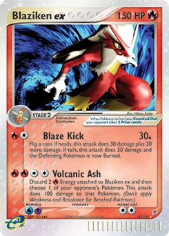 Blaziken ex Pokémon card, number 89