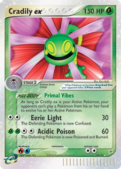 Cradily ex Pokémon card, number 90