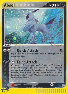 Absol Pokémon card, number 96