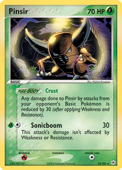 Pinsir Pokémon card, number 13