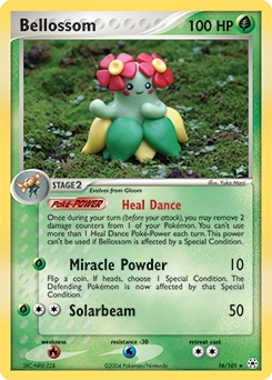 Bellossom Pokémon card, number 16