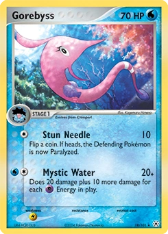 Gorebyss Pokémon card, number 18