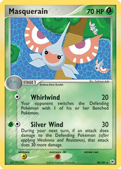 Masquerain Pokémon card, number 20