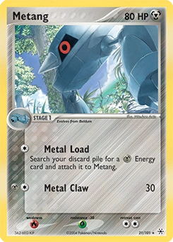 Metang Pokémon card, number 21