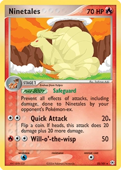 Ninetales Pokémon card, number 22