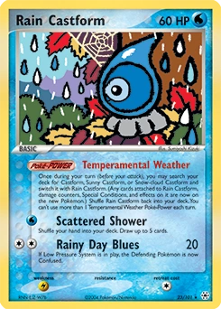 Rain Castform Pokémon card, number 23