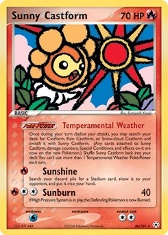 Sunny Castform Pokémon card, number 26