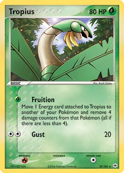 Tropius Pokémon card, number 27