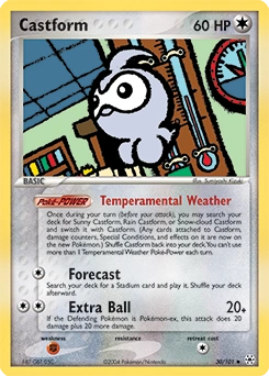 Castform Pokémon card, number 30