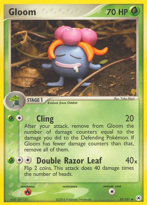 Gloom Pokémon card from Hidden Legends, number 35 (Standard print)
