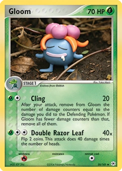 Gloom Pokémon card from Hidden Legends, number 35 (Standard print, NM condition)