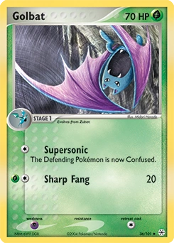 Golbat Pokémon card, number 36