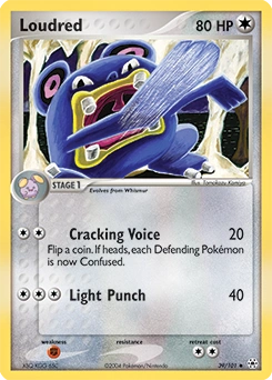 Loudred Pokémon card, number 39