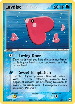 Luvdisc Pokémon card, number 40