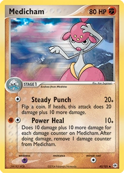 Medicham Pokémon card, number 42