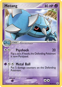Metang Pokémon card, number 43