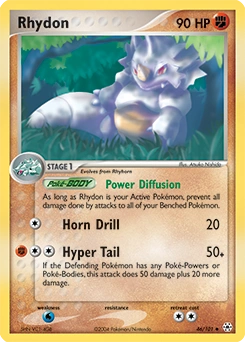 Rhydon Pokémon card, number 46