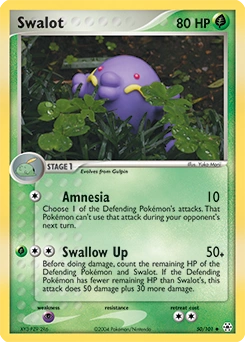 Swalot Pokémon card, number 50