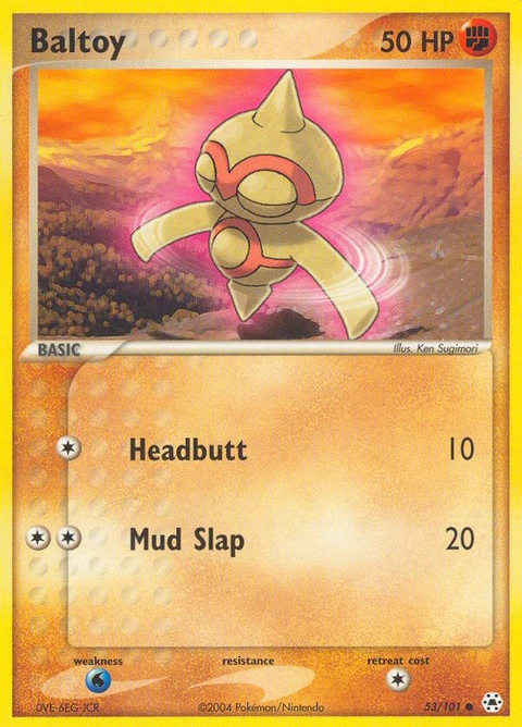 Baltoy Pokémon card from Hidden Legends, number 53 (Standard print)