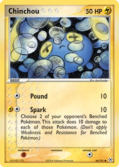 Chinchou Pokémon card, number 56