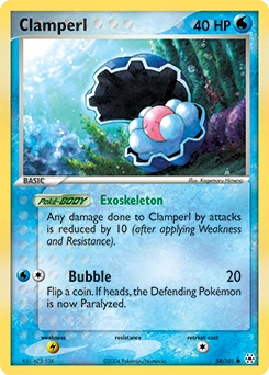 Clamperl Pokémon card, number 58