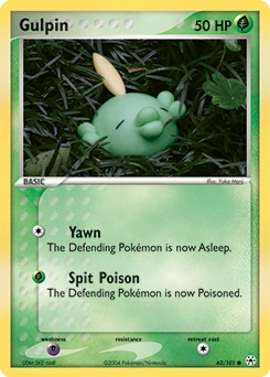 Gulpin Pokémon card, number 62