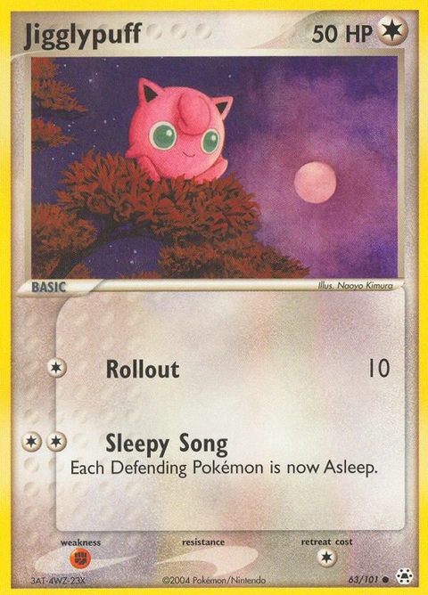 Jigglypuff Pokémon card from Hidden Legends, number 63 (Standard print)