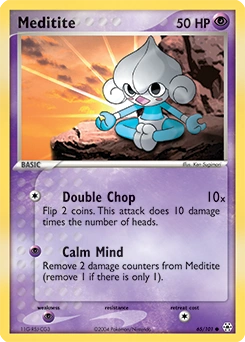Meditite Pokémon card, number 65