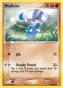 Meditite Pokémon card, number 66