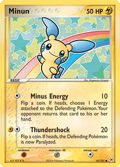 Minun Pokémon card, number 67