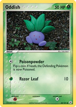 Oddish Pokémon card, number 68