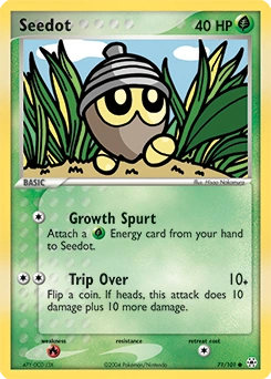 Seedot Pokémon card, number 71