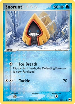 Snorunt Pokémon card, number 73