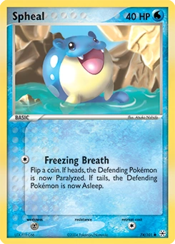 Spheal Pokémon card, number 74