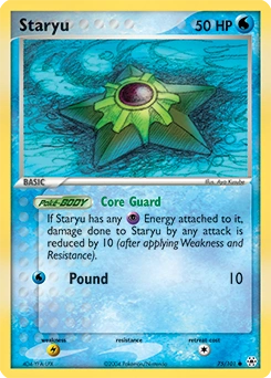 Staryu Pokémon card, number 75
