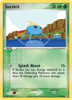 Surskit Pokémon card, number 76