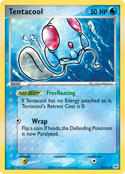 Tentacool Pokémon card, number 77