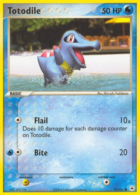 Totodile Pokémon card from Hidden Legends, number 79 (Standard print)