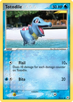 Totodile Pokémon card, number 79