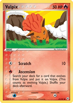 Vulpix Pokémon card, number 81