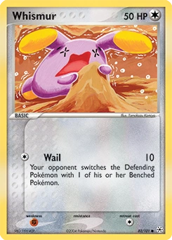 Whismur Pokémon card, number 82