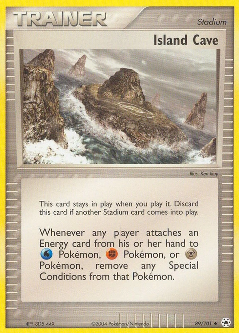 Island Cave Pokémon card from Hidden Legends, number 89 (Standard print)
