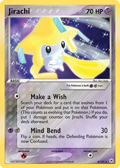 Jirachi Pokémon card, number 8