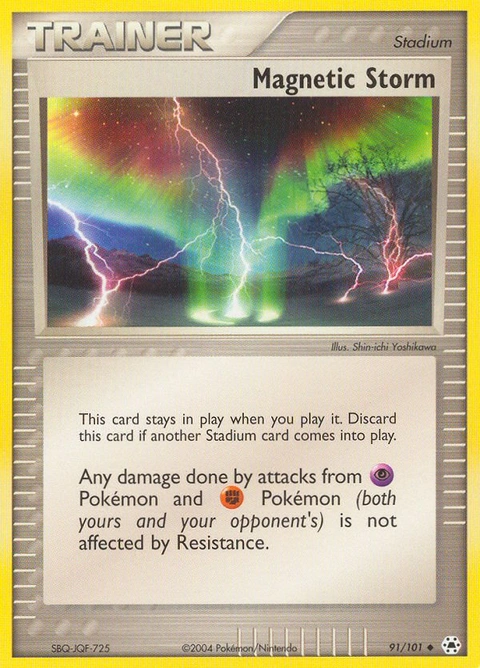 Magnetic Storm Pokémon card from Hidden Legends, number 91 (Standard print)