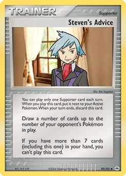 Steven's Advice Pokémon card, number 92