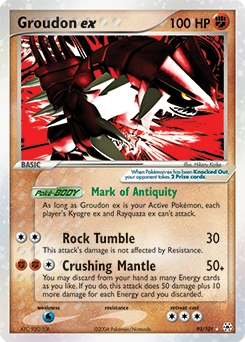 Groudon ex Pokémon card, number 93