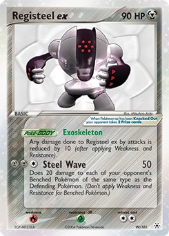 Registeel ex Pokémon card, number 99