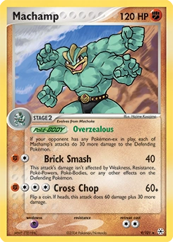 Machamp Pokémon card, number 9