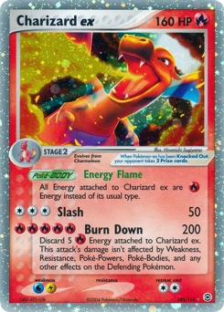 Charizard ex Pokémon card, number 105