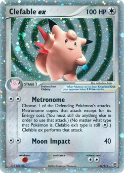 Clefable ex Pokémon card, number 106